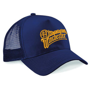 Navy & Gold Embroidered Trucker Hat