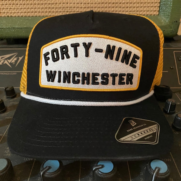 Black & Gold Forty-Nine Patch Hat
